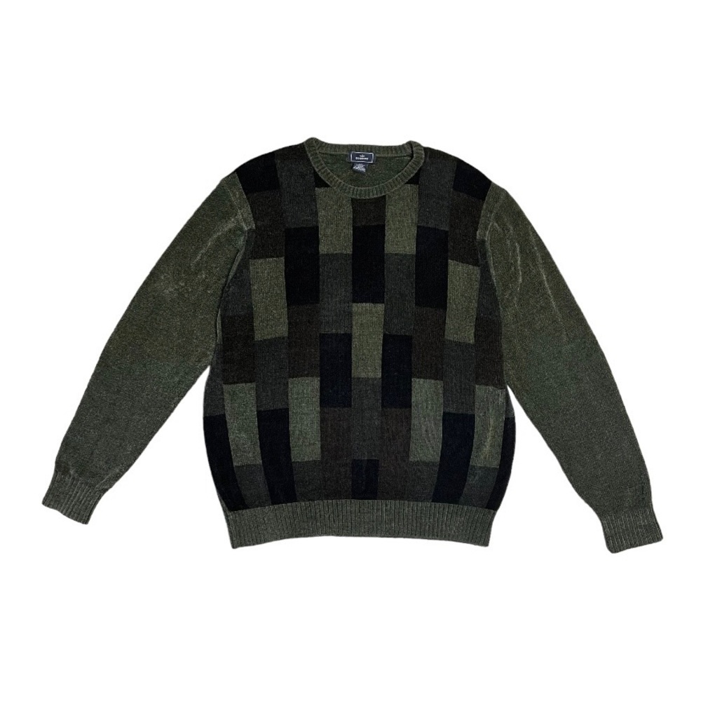 Vintage Dockers Chenille‎ Sweater Men’s Large Green Textured